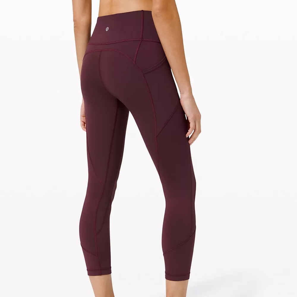 Lululemon all the right places crop maroon